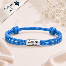   Egyedi gravírozott ballagási karkötő névvel – Ballagás 2026 ajándék