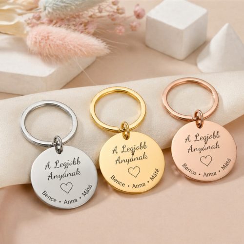 A legjobb Anyának kulcstartó nevekkel – egyedi gravírozott ajándék