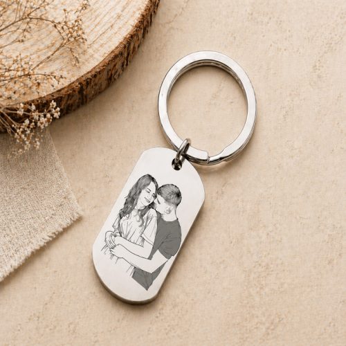 Egyedi fotógravírozott kulcstartó 