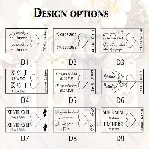 Gravírozott páros kulcstartó egyedi szöveggel – ajándék pároknak