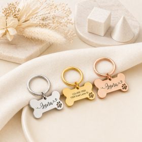   Egyedi gravírozott kutya nyakörv biléta névvel,címmel,telefonszámmal