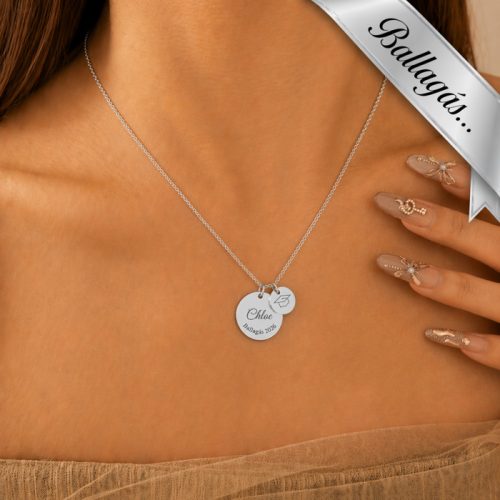 Egyedi gravírozott ballagási nyaklánc névvel – Ballagás 2026 ajándék