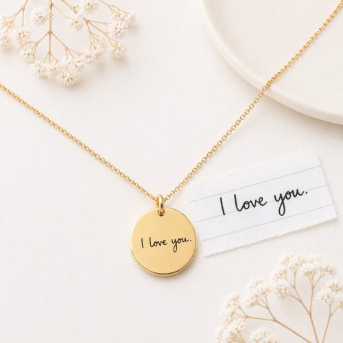 Egyedi nyaklánc saját kézírással gravírozva