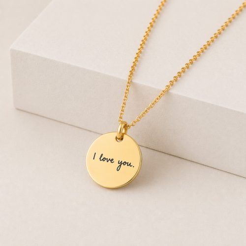 Egyedi nyaklánc saját kézírással gravírozva