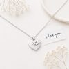 Egyedi szívmedálos nyaklánc saját kézírással gravírozva