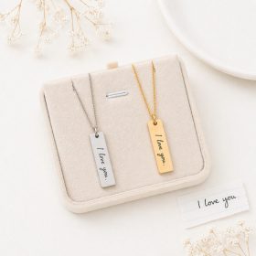   Egyedi nyaklánc saját kézírással gravírozva – minimalista ajándék