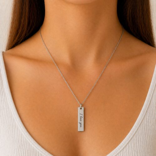 Egyedi nyaklánc saját kézírással gravírozva – minimalista ajándék